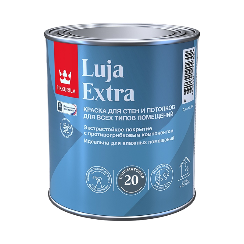 Краска экстра-стойкая Tikkurila Luja Extra основа А полуматовая (0,9 л)