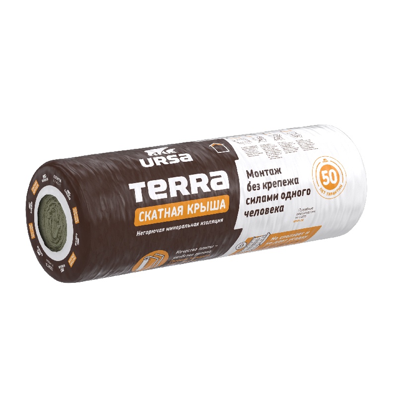 Утеплитель Ursa Terra 35QN Скатная крыша 3900х1200х150 мм, 1 шт